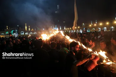 تصاویری از آئین سنتی مشعل گردانی نجفی‌های مقیم مشهد