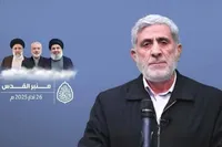 سردار قاآنی بر تداوم حمایت و ایستادگی ایران در کنار فلسطین تأکید کرد