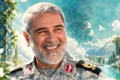 پیکر سردار شهید ظریفی، فرمانده قرارگاه سجاد سراوان در گناباد تشییع شد (۴ مهر ۱۴۰۵) + فیلم