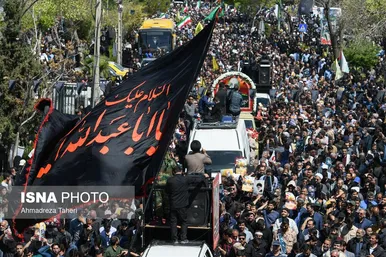 تشییع باشکوه پیکر سردار شهید زاهدی در اصفهان