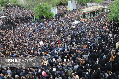تصاویری از تشییع پیکر شهدای خدمت در تبریز