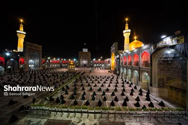 آیین خطبه خوانی شب شهادت امام رضا(ع) در حرم مطهر رضوی