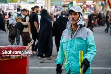گزارش تصویری | خادمان فیروزه‌ای اربعین حسینی در نجف اشرف