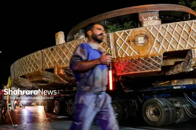 عملیات انتقال دستگاه TBM حفاری قطار شهری