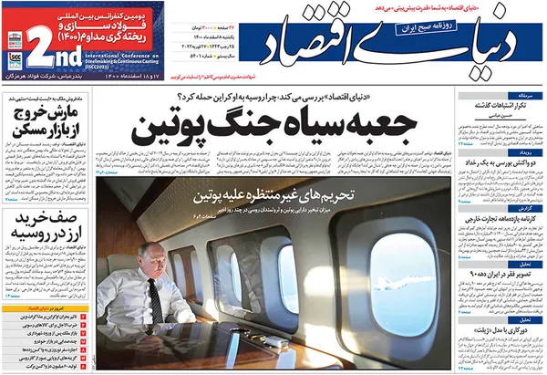 صفحه نخست روزنامه‌های کشور - یکشنبه ۸ اسفند ۱۴۰۰