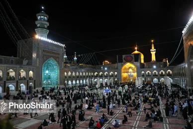 مراسم احیاء شب ۱۹ ماه مبارک رمضان در حرم مطهر رضوی