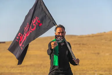 زائران پیاده حرم امام رضا (ع)