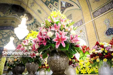 چراغانی و گل آرایی حرم مطهر رضوی در دهه کرامت