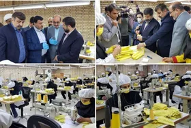افتتاح سومین خط تولید ماسک در خوزستان با حضور استاندار