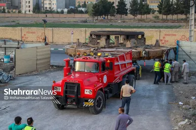 عملیات انتقال دستگاه TBM حفاری قطار شهری