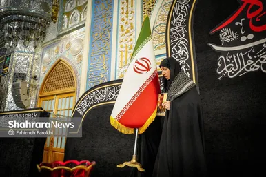 گزارش تصویری | آئین سیاه پوشی حرم مطهر امام رضا(ع)توسط مادران و همسران شهدا