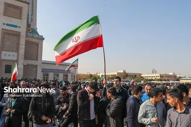 تشییع پیکر دو دانشجوی شهید حافظ امنیت در دانشگاه فردوسی