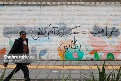 گزارش تصویری | تاریخ‌سازی با دیوارنویسی