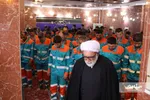 دیدار تولیت آستان قدس رضوی در نجف با پاکبان‌های مشهدی