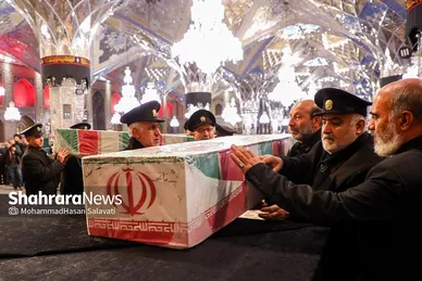 تشییع پیکر مطهر ۱۰ شهید گمنام در مشهد