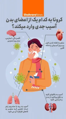 اینفوگرافی| کرونا به کدام اندام&zwnj;ها آسیب جدی میزند؟