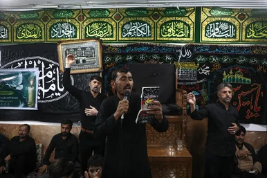 مراسم عزاداری شب هفتم محرم در حسینیه سادات نبی مهاجران افغانستانی‎