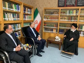 دیدار آیت&zwnj;الله علم الهدی با امیرعبداللهیان | به تسهیل رفت و آمد زائرین رضوی  توجه بیشتری شود