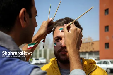 ورزشگاه امام رضا(ع)‌ قبل از شروع بازی فوتبال ایران و لبنان