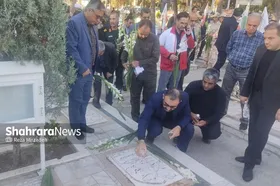 تجدید میثاق مدیران دستگاه&zwnj;های اجرایی خراسان&zwnj;رضوی با آرمان&zwnj;های شهدا در آستانه هفته دولت + فیلم