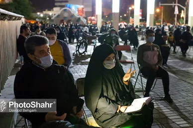 مراسم احیاء شب بیست و یک رمضان در میدان جانباز مشهد