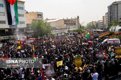 عکس‌هایی از مراسم تشییع پیکر شهید اسماعیل هنیه در تهران - ۱