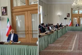 نمایندگانی از طالبان و دولت افغانستان در تهران | ظریف: ایران آماده کمک به روند مذاکرات بین افغان&zwnj;ها است + فیلم