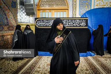 گزارش تصویری | آئین سیاه پوشی حرم مطهر امام رضا(ع)توسط مادران و همسران شهدا