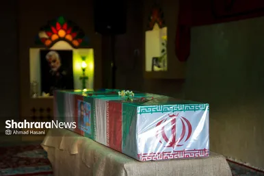 مراسم وداع با پیکر شهید مدافع حرم، محمد رضا بیات