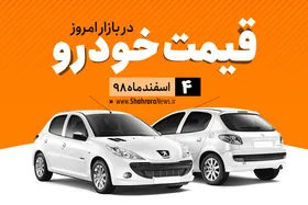 قیمت خودرو&zwnj;های داخلی و خارجی در بازار امروز ۴ اسفند ۹۸ +جدول