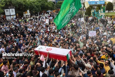 تشییع باشکوه پیکر «شهید غیرت» حمیدرضا الداغی در مشهد