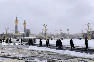 گزارش تصویری | بارش برف در مشهد