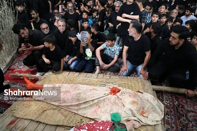 مراسم عزاداری روز دوازدهم محرم در حسینیه کرمانی‌های مشهد