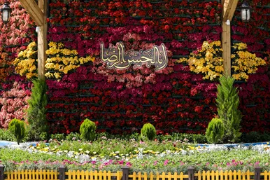 گل آرایی حرم امام رضا(ع) در دهه کرامت