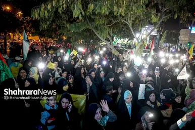 جشن مردم مشهد در حمایت از مردم فلسطین و عملیات «طوفان الاقصی»