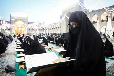 مراسم ترتیل‌خوانی قرآن کریم در حرم مطهر رضوی