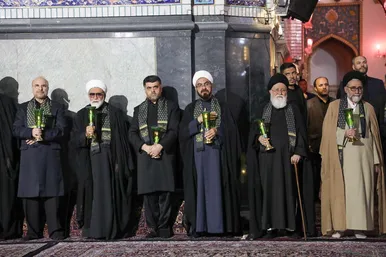 آئین خطبه خوانی شب عاشورا در حرم مطهر رضوی