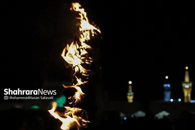 آئین سنتی مشعل گردانی نجفی‌ها در شب تاسوعا