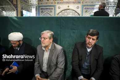 گزارش تصویری | مراسم چهلم شهدای حوادث دی ماه در حرم مطهر رضوی با حضور رئیس جمهور