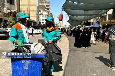 عکس | خدمت رسانی پاکبانان مشهدی به زائران اربعین در نجف اشرف