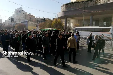 مراسم تشییع پیکر حجت‌الاسلام هادی از چهره‌های جهادی افغانستانی در مشهد
