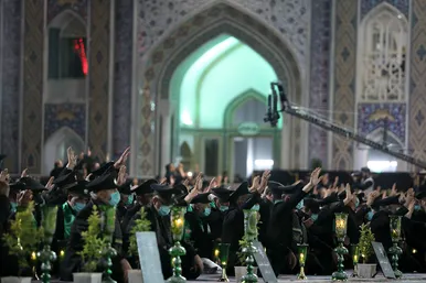 مراسم خطبه خوانی شب عاشورا در حرم مطهر رضوی‎‎‎‎