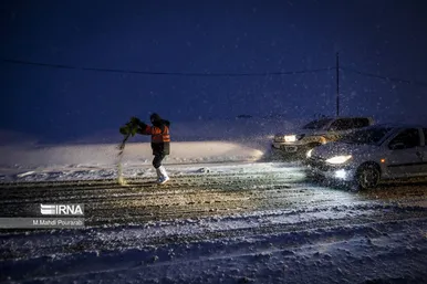 ایران زیباست | بارش برف در جاده چالوس