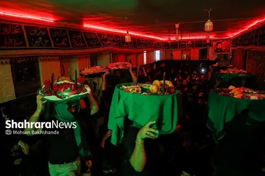 آیین سینی گردانی حضرت قاسم علیه السلام در شب هشتم محرم