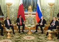 امیر قطر در دیدار با پوتین خواستار توقف کشتار در غزه شد