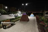 شب گذشته جمعیت زیادی از شهروندان مشهدی در پارک‌ها اتراق کردند (۸ اردیبهشت ۱۴۰۲)
