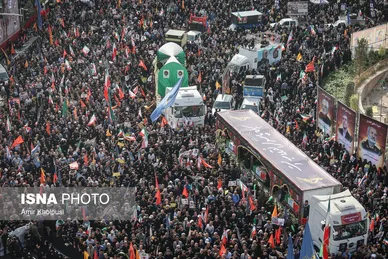 گزارش تصویری | مراسم تشییع پیکر شهدای اقتدار در تهران (۷ تیر ۱۴۰۴)