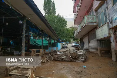 سیل در امام زاده داوود