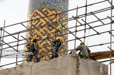 مراسم آغاز عملیات احداث رواق مبارک امیرالمومنین علیه السلام در حرم رضوی