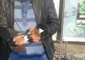 سرقت شمع ماشین با تیرکمان در تهران + فیلم